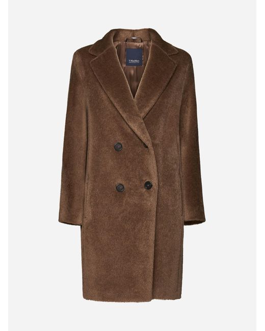 Max Mara Brown Roseto Alpaca And Wool Coat