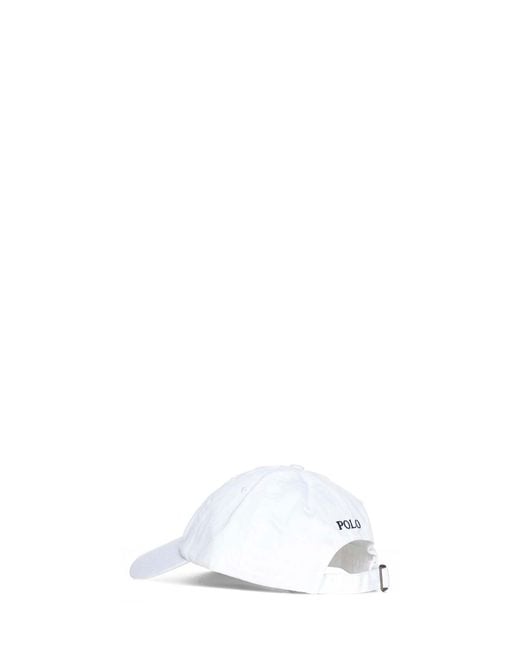 Polo Ralph Lauren White Chino Baseball Cap for men