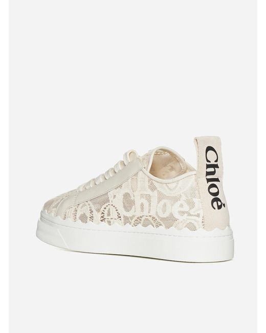 Chloé - Lauren White Leather Low Top Sneaker | Mitchell Stores