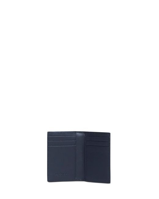Bottega Veneta Blue Tricolor Bifold Intrecciato Card Holder for men