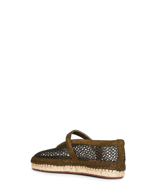 Alaïa Green Camouflage Fishnet And Suede Espadrilles