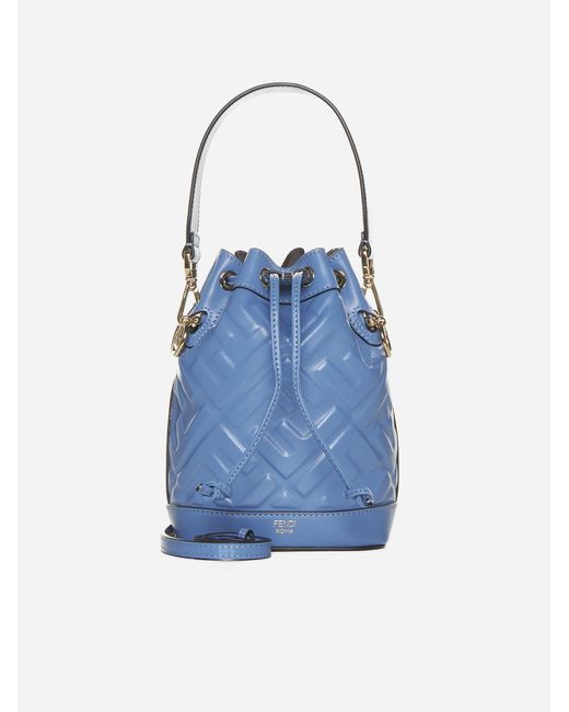 Fendi Blue Mon Tresor Ff Leather Mini Bag