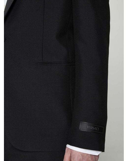 Versace Black Wool Tuxedo for men