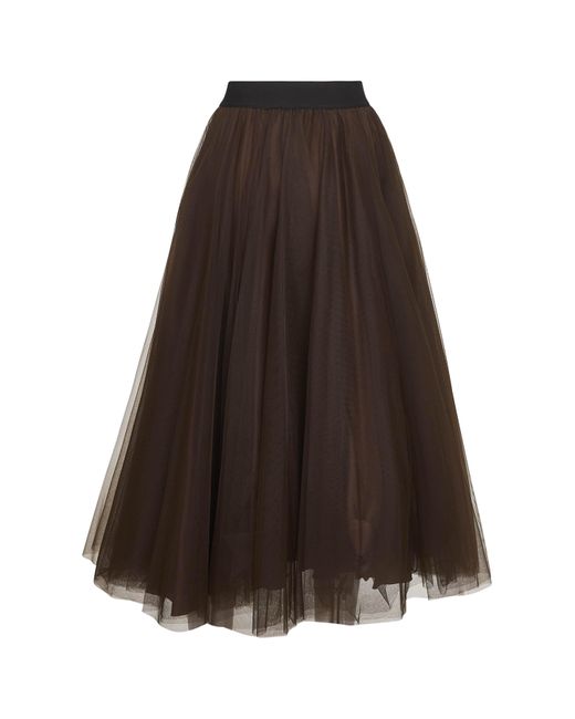 Gonna Lunga Ampia Gerby di Blanca Vita in Brown