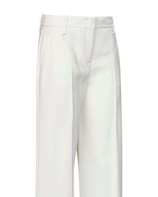 Ermanno Scervino White Interlock Bootcut Trousers