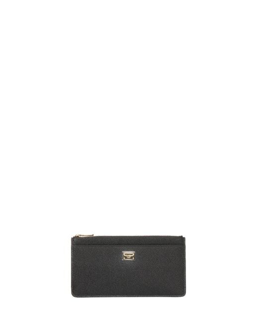 Dolce & Gabbana White Large Dauphine Leather Card Case