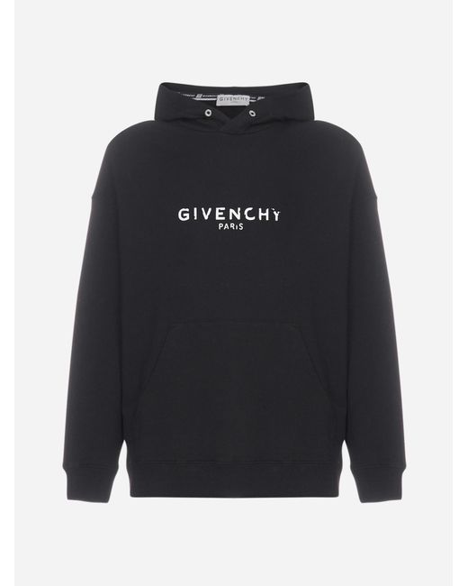 Givenchy Black Logo Cotton Hoodie