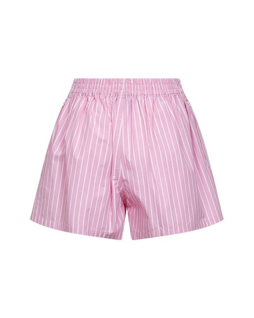 Balenciaga Pink And Striped Cotton Boxer Shorts