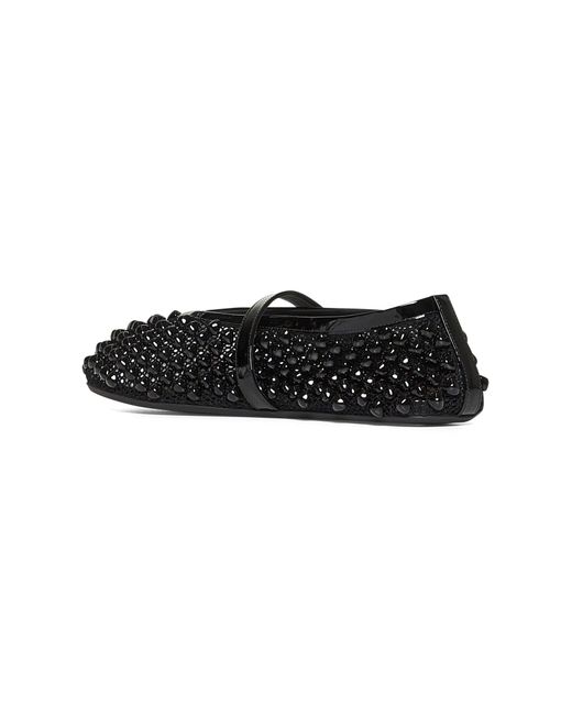 Alaïa Black Studded Mesh Ballet Flats