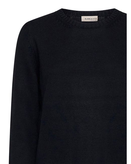 Maglia Girocollo di Blanca Vita in Blue