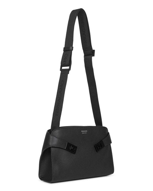 Ferragamo Black Hug Messenger Bag for men