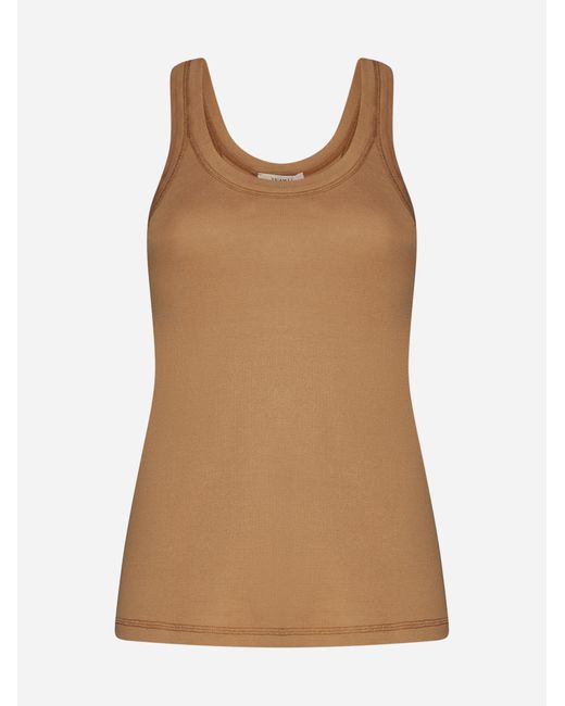 Lemaire Brown Cotton Tank Top