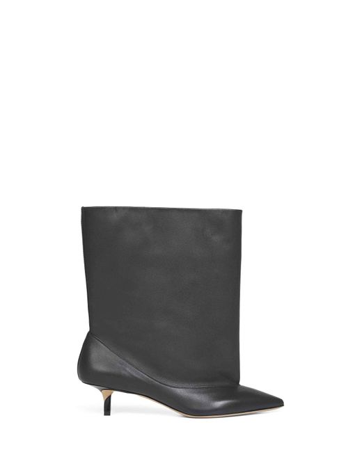 Jacquemus White Smooth Leather Wide The Tourni Boots