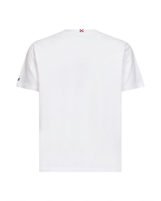 Mc2 Saint Barth White King Of The Scooters-Embroidered Portofino T-Shirt for men