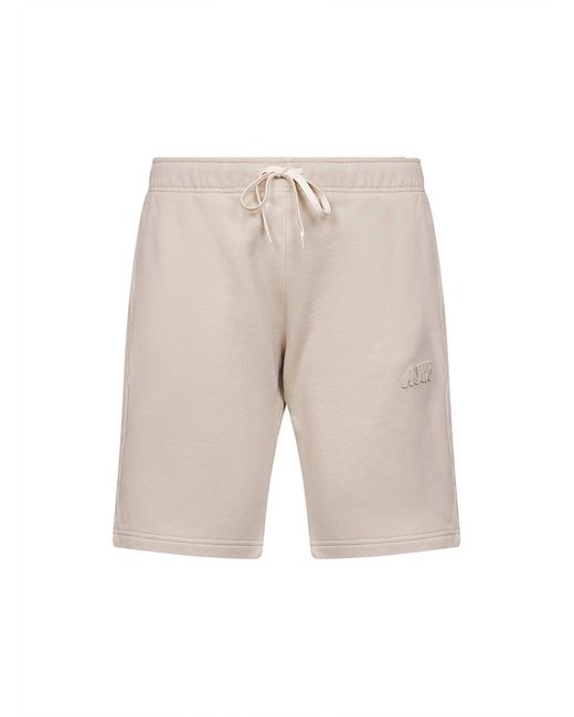 Autry White Cotton Logo Sweatshorts for men