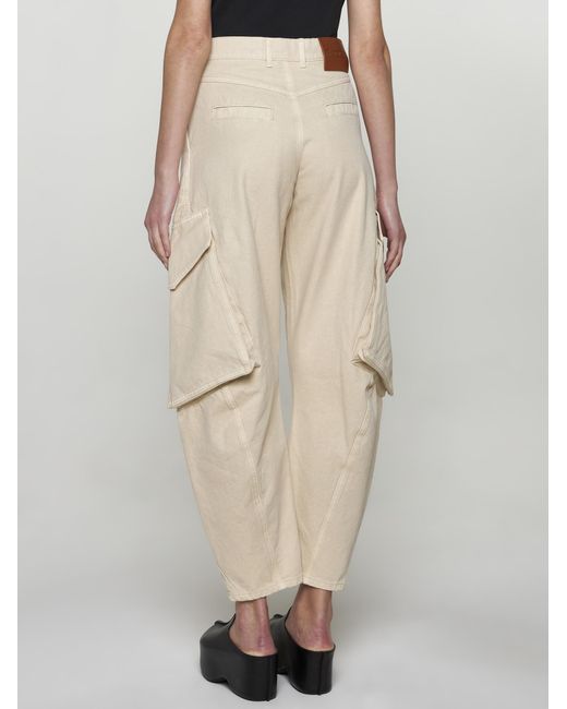 J.W. Anderson Natural Twisted Cotton Cargo Trousers