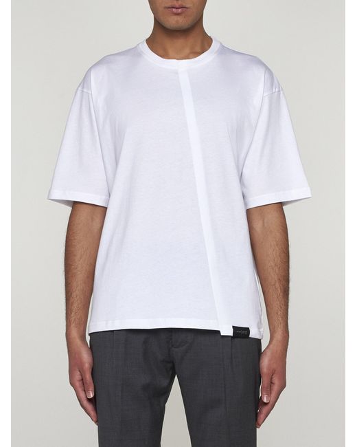 Low Brand White Cotton T-shirt for men
