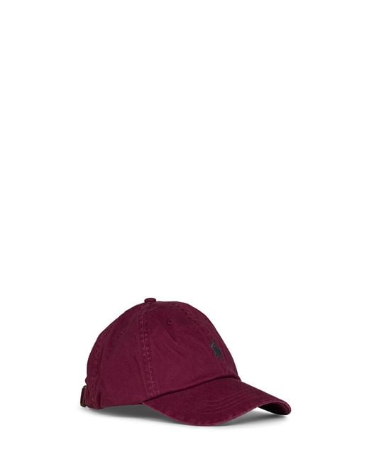 Polo Ralph Lauren Purple Classic Wine The Iconic Cotton Chino Ball Cap for men