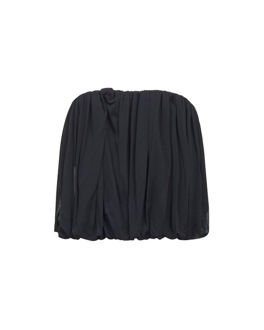Isabel Marant Blue Draped Jersey Amalia Bustier Top