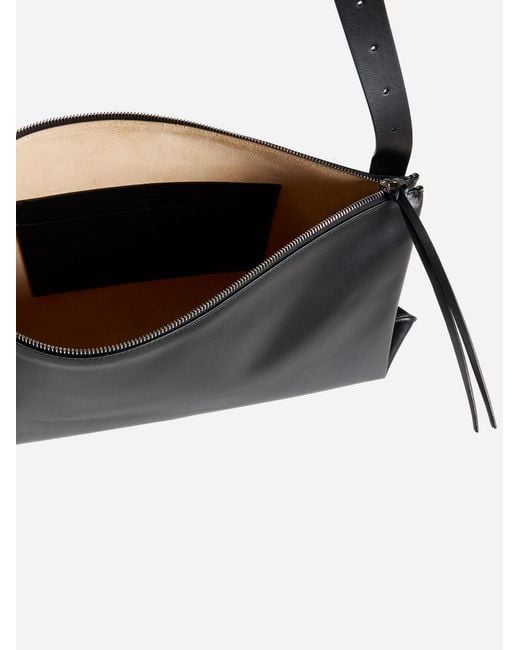Jil Sander Empire Leather Bag in Black | Lyst
