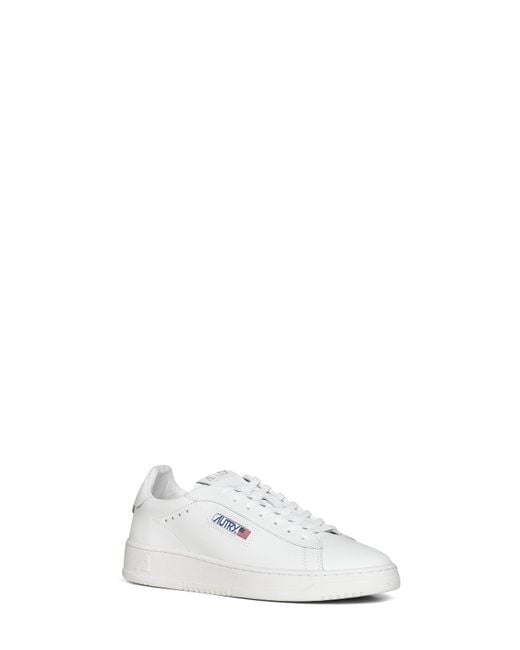 Autry White Leather Dallas Low Sneakers for men