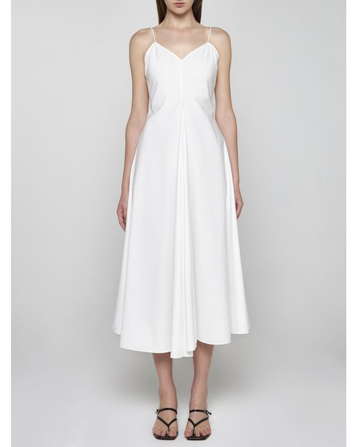 Rohe White Cotton Midi Dress