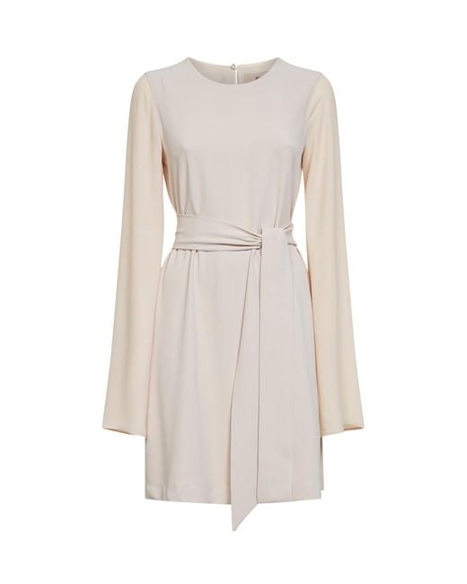 Blanca Vita White Agira Short Dress With Georgette Sleeves