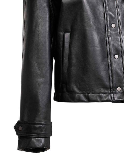 Salvatore Santoro Black Plongè Nappa Leather Jacket