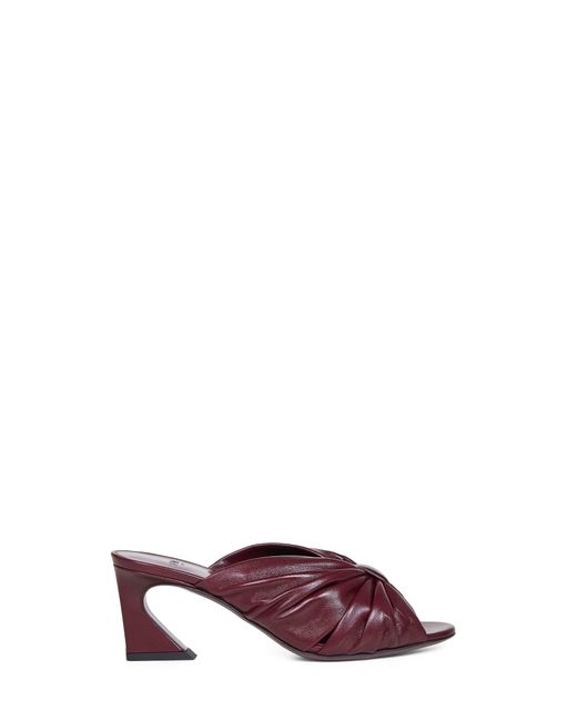 Fendi Purple Burgundy Arco Slide Sandals