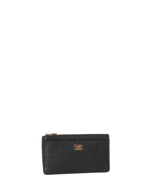 Dolce & Gabbana White Large Dauphine Leather Card Case