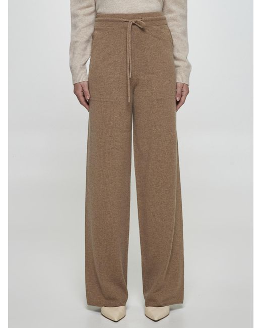 Max Mara Brown Rino Wool And Cashmere Trousers