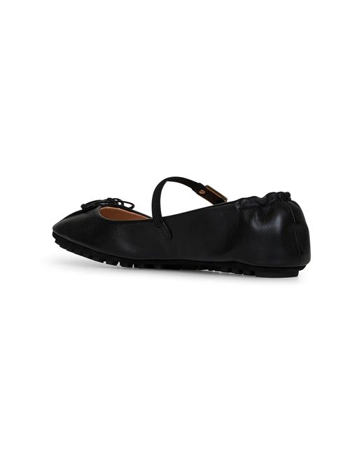 Fendi Black Nappa Leather Baguette Ballet Flats