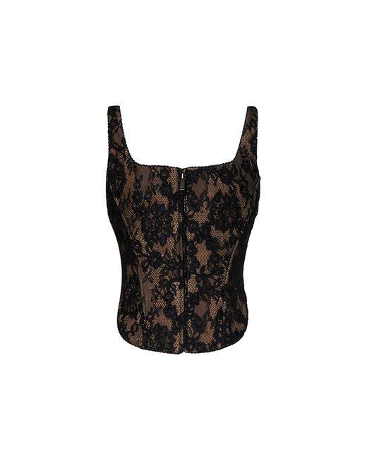 Self-Portrait Black Lace Corset Top