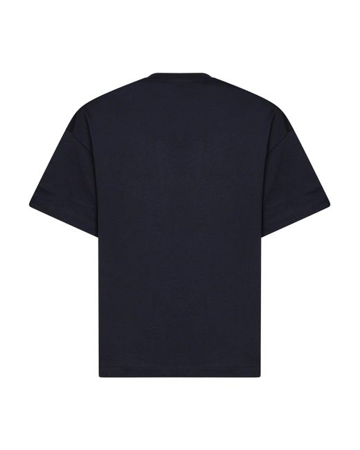 Jil Sander Blue Midnight Cotton Boxy T-Shirt With Logo for men