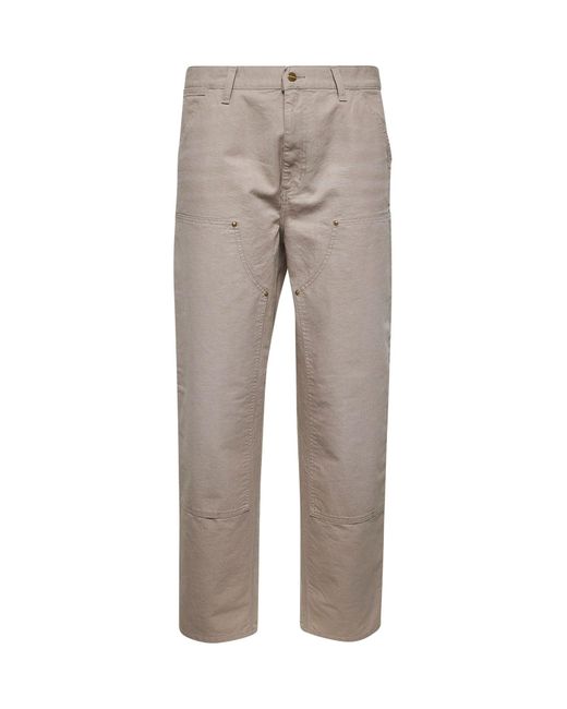 Carhartt Gray Dearborn Canvas Double Knee Pants for men