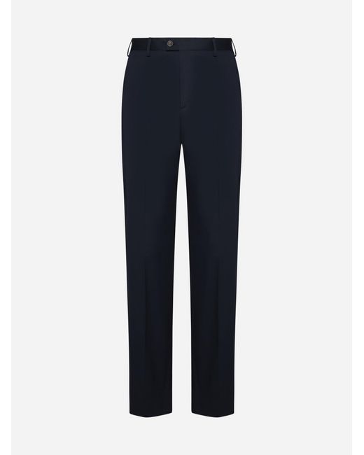 Alexander McQueen Blue Cotton Chino Trousers for men