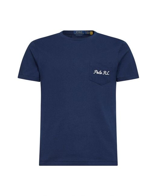Polo Ralph Lauren Blue Polo Bear Custom Slim-Fit T-Shirt for men