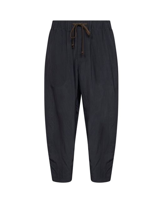 Uma Wang Blue Viscose Pajama-Style Trousers for men