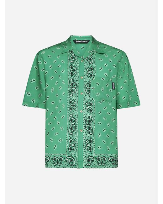 Palm Angels Green Shirts for men