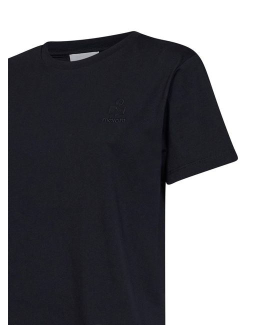 Isabel Marant Black Cotton Jersey Aby Logo T-Shirt