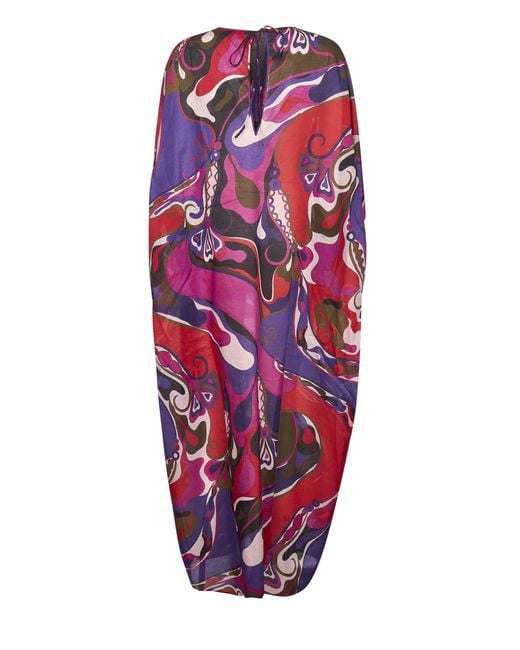 Caftano Lungo di Emilio Pucci in Red