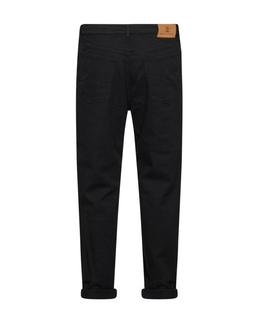 Brunello Cucinelli Black Garment-Dyed Lightweight Comfort Denim Iconic Fit Jeans