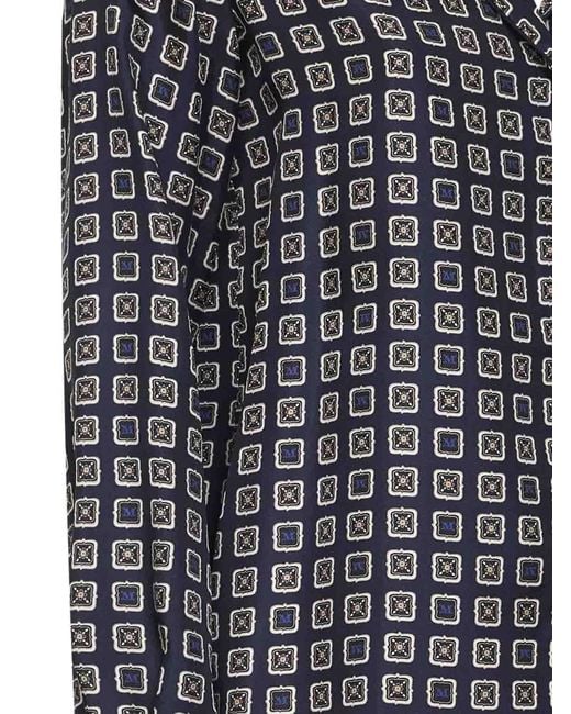 Max Mara Gray Mxmdisco Printed Silk Shirt