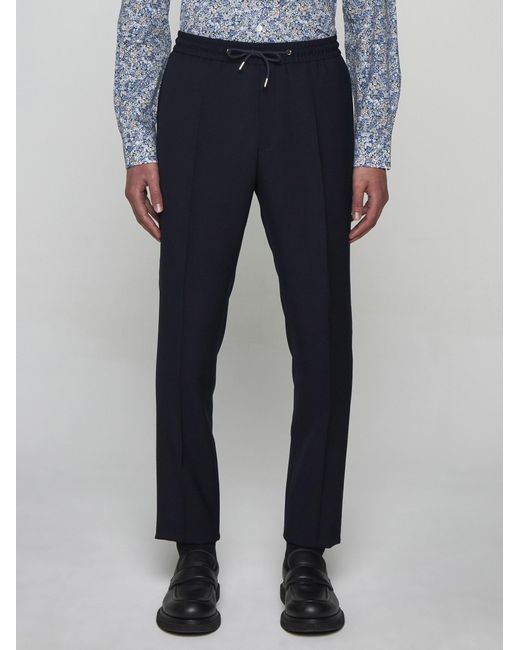 Paul Smith Blue Wool Trousers for men