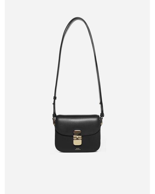 A.P.C. Grace Mini Leather Bag in White Lyst