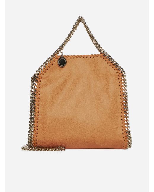 Stella McCartney Natural Falabella Dotted Chamois Tiny Tote Bag