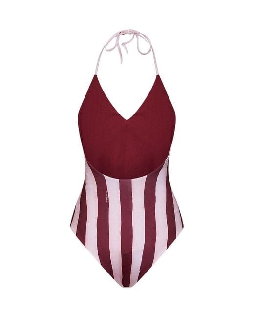 Fendi Purple And Lycra Pequin Reversible One-Piece Swimsuit