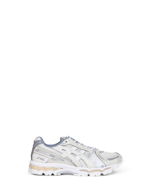 Asics White Cream And Smoke Gel-Kayano 12.1 Sneakers for men
