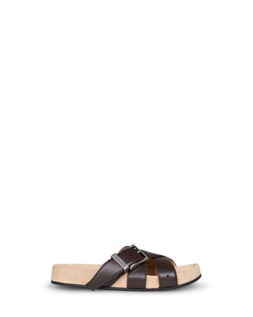 Balenciaga Multicolor Calf Leather Belt Mules for men