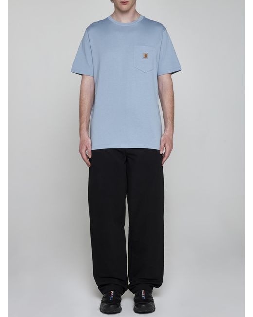 Carhartt Blue Chest Pocket Cotton T-shirt for men